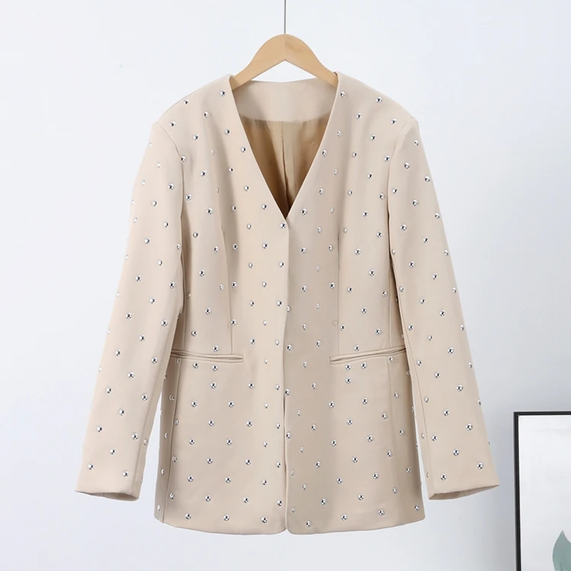 Chaqueta de ante verde y marrón con cremallera para mujer, abrigo Vintage de manga larga con cuello vuelto para ir al trabajo, prendas de vestir exteriores de calle para primavera 2025, Tops para muj 6