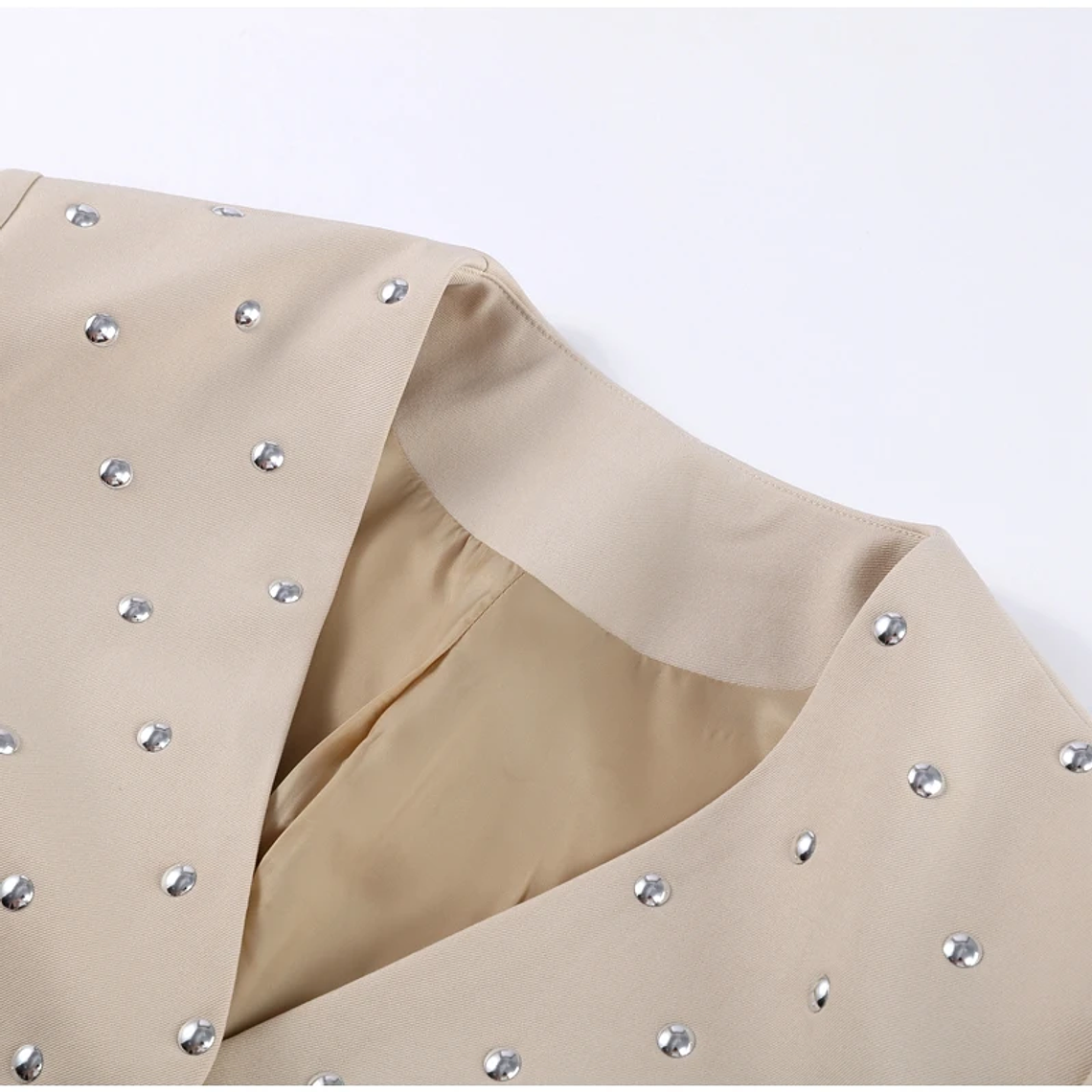 Chaqueta de ante verde y marrón con cremallera para mujer, abrigo Vintage de manga larga con cuello vuelto para ir al trabajo, prendas de vestir exteriores de calle para primavera 2025, Tops para muj 8