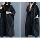 Gabardina de gran tamaño para primavera y otoño para mujer, cortavientos holgado y versátil con capucha, abrigo largo para mujer, chaqueta con bolsillo B - Miniatura 17