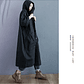 Gabardina de gran tamaño para primavera y otoño para mujer, cortavientos holgado y versátil con capucha, abrigo largo para mujer, chaqueta con bolsillo B - Miniatura 18