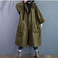 Gabardina de gran tamaño para primavera y otoño para mujer, cortavientos holgado y versátil con capucha, abrigo largo para mujer, chaqueta con bolsillo B - Miniatura 20