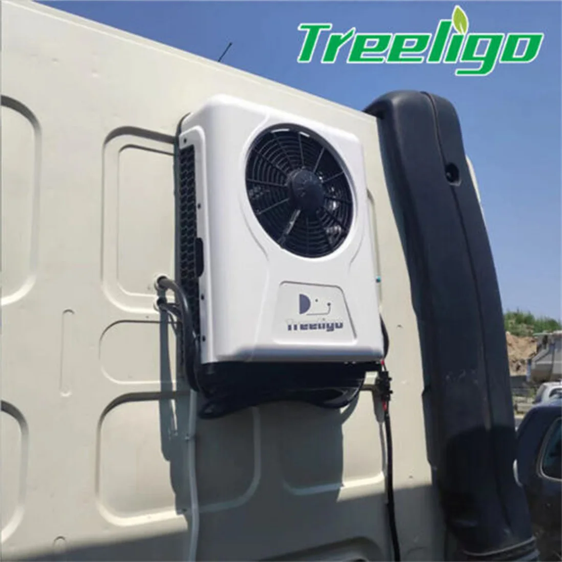 Treeligo 10500BTU aire acondicionado de refrigeración de estacionamiento eléctrico para coche 12V/24V unidad de aire acondicionado de aire dividido para camión caravana Camper Van RV 11