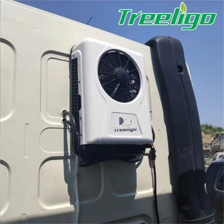 Treeligo 10500BTU aire acondicionado de refrigeración de estacionamiento eléctrico para coche 12V/24V unidad de aire acondicionado de aire dividido para camión caravana Camper Van RV 11