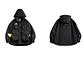 Maden Chaqueta con capucha funcional informal con múltiples bolsillos Abrigo deportivo al aire libre suelto negro para chaqueta versátil de primavera y otoño para hombres - Thumbnail 15