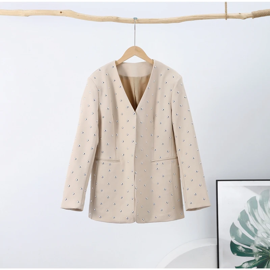 Chaqueta de ante verde y marrón con cremallera para mujer, abrigo Vintage de manga larga con cuello vuelto para ir al trabajo, prendas de vestir exteriores de calle para primavera 2025, Tops para muj 12