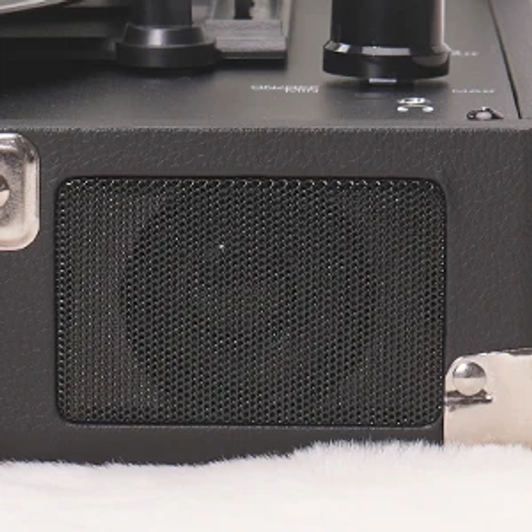 Reproductor LP de maleta portátil, transmisión por correa de 3 velocidades, reproductor de discos de vinilo Bluetooth con altavoces y grabación, conector RCA/AUX/HP 13