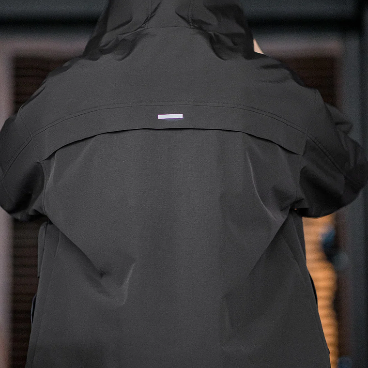 Maden Chaqueta con capucha funcional informal con múltiples bolsillos Abrigo deportivo al aire libre suelto negro para chaqueta versátil de primavera y otoño para hombres 18