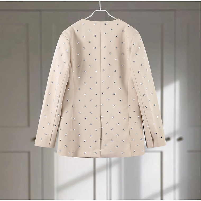 Chaqueta de ante verde y marrón con cremallera para mujer, abrigo Vintage de manga larga con cuello vuelto para ir al trabajo, prendas de vestir exteriores de calle para primavera 2025, Tops para muj 13