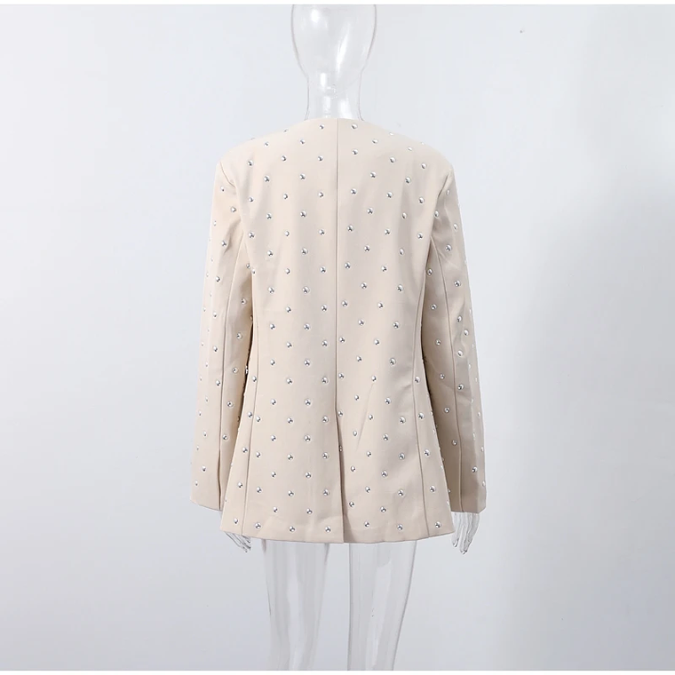 Chaqueta de ante verde y marrón con cremallera para mujer, abrigo Vintage de manga larga con cuello vuelto para ir al trabajo, prendas de vestir exteriores de calle para primavera 2025, Tops para muj 15