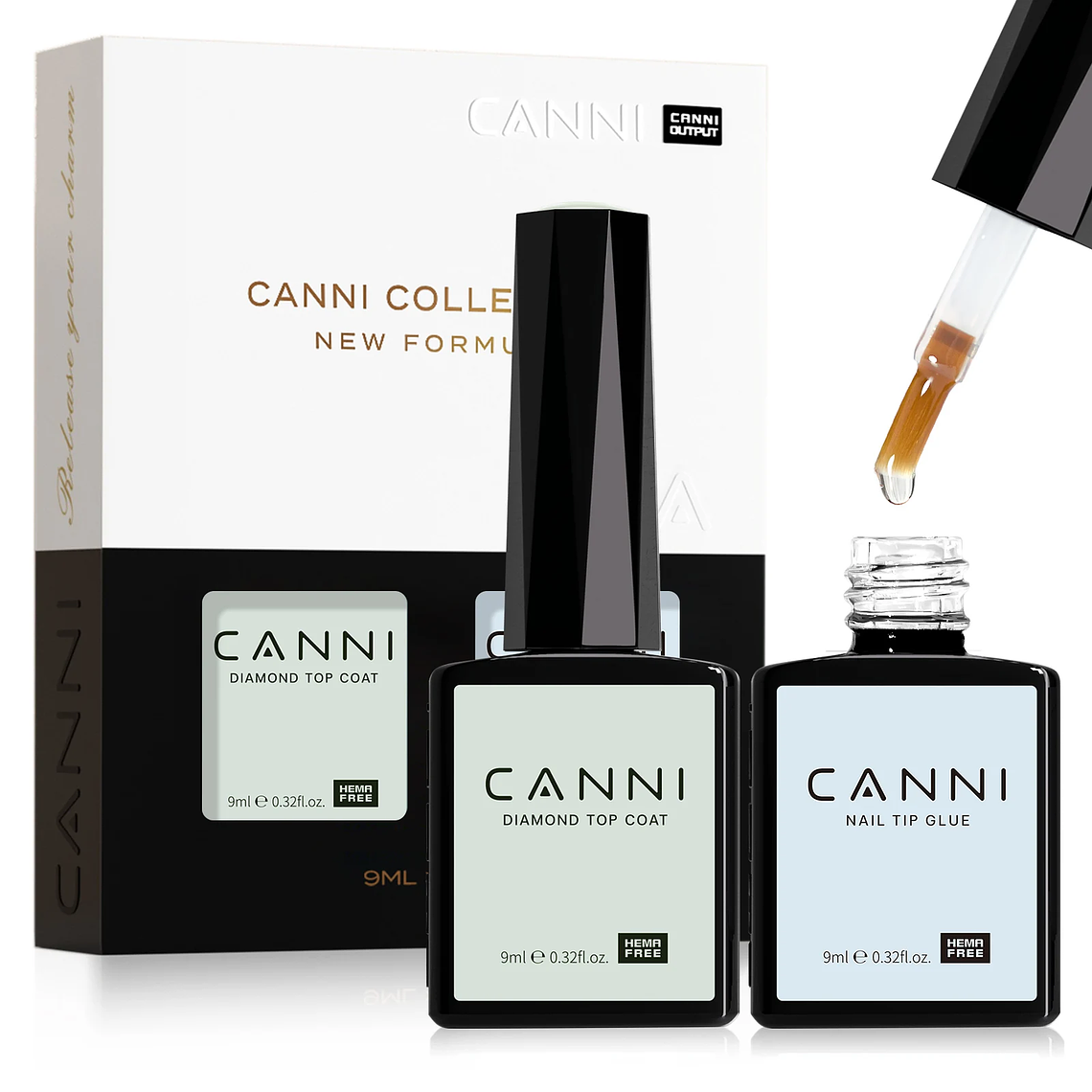 CANNI HEMA/TPO FREE 9ML capa Base de imprimación capa superior y Base de esmalte de Gel de Color remojo UV LED Gel de manicura líquido de uñas de secado rápido DIY 19