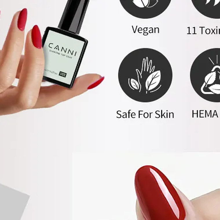 CANNI HEMA/TPO FREE 9ML capa Base de imprimación capa superior y Base de esmalte de Gel de Color remojo UV LED Gel de manicura líquido de uñas de secado rápido DIY 31