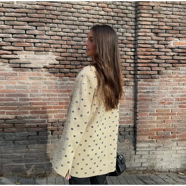 Chaqueta de ante verde y marrón con cremallera para mujer, abrigo Vintage de manga larga con cuello vuelto para ir al trabajo, prendas de vestir exteriores de calle para primavera 2025, Tops para muj 29