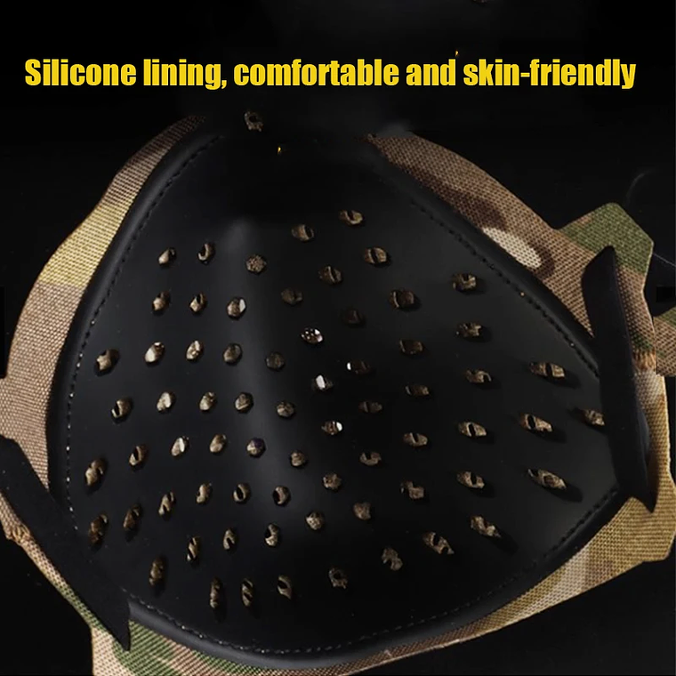 Máscara táctica de tiro MSK1, mascarilla de silicona plegable, protectora de media cara para entrenamiento de tiro, caza al aire libre 3