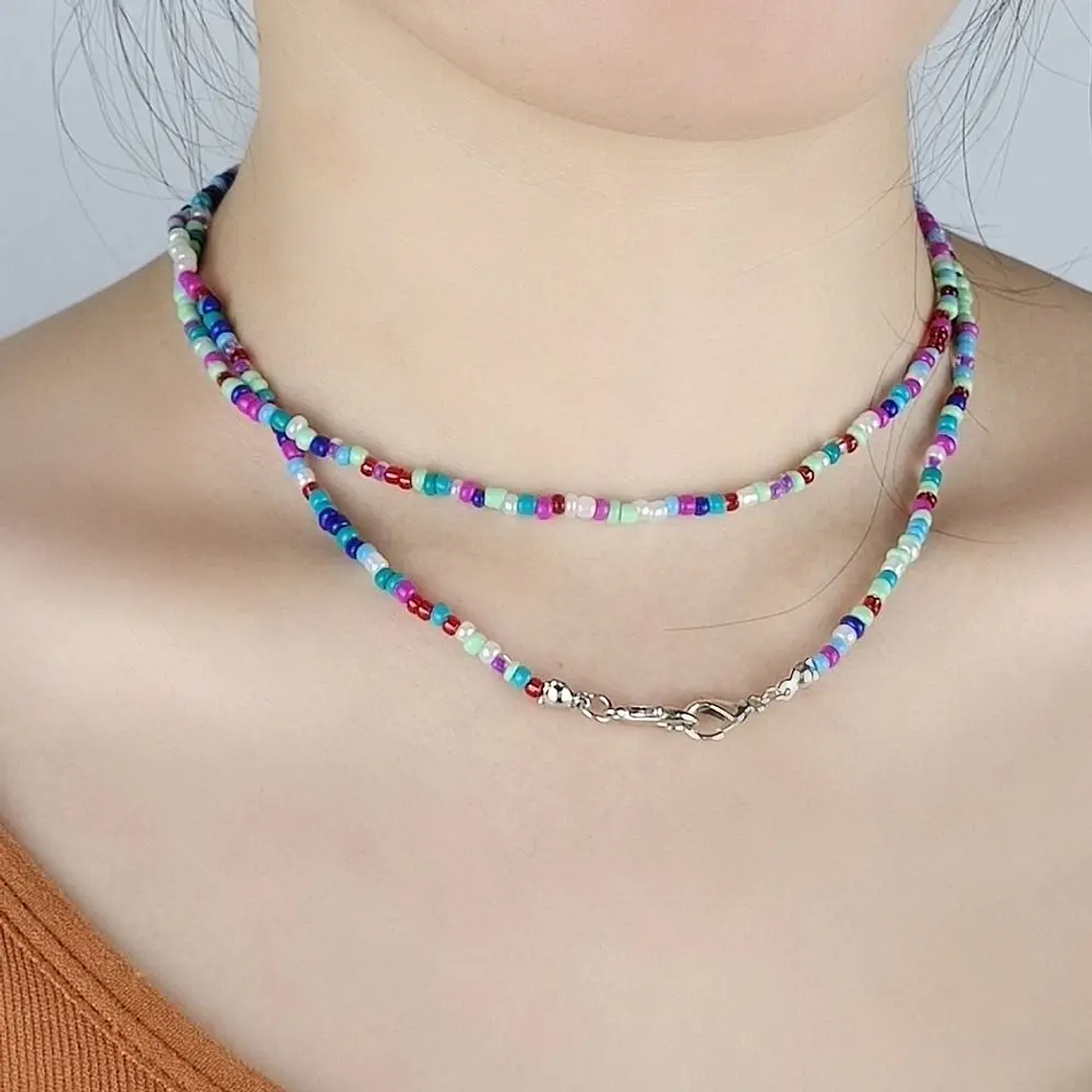 Cadenas de gafas de moda para mujer, cadenas de gafas de sol de cristal, soporte de cordón antideslizante para gafas, collar con cordón bohemio 3