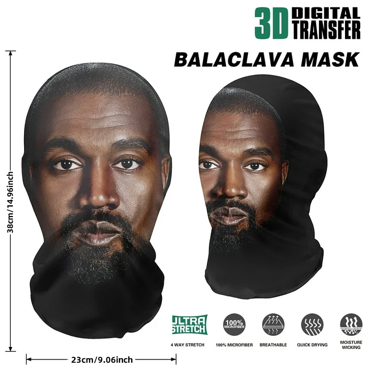 Nueva máscara divertida impresa en 3D máscara elástica camuflaje de malla de cara completa máscara de rol masculino y femenino tocado de accesorios de moda hip hop tocado de moda 3