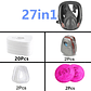 Mascarilla facial completa 27 en 1, reutilizable, amplio campo de visión, ampliamente utilizada en pintura y soldadura de carpintería 6800 respirador - Thumbnail 7