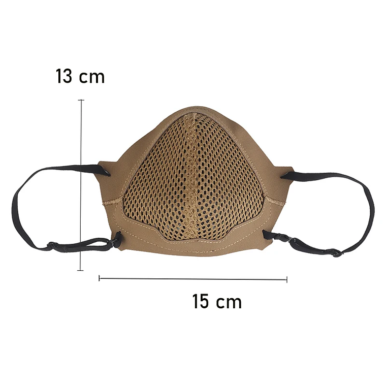 Máscara táctica de tiro MSK1, mascarilla de silicona plegable, protectora de media cara para entrenamiento de tiro, caza al aire libre 5