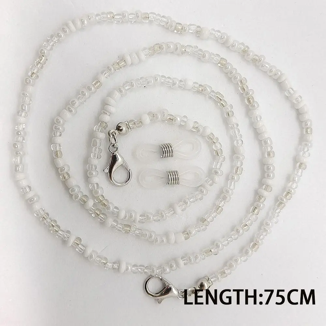 Cadenas de gafas de moda para mujer, cadenas de gafas de sol de cristal, soporte de cordón antideslizante para gafas, collar con cordón bohemio 5