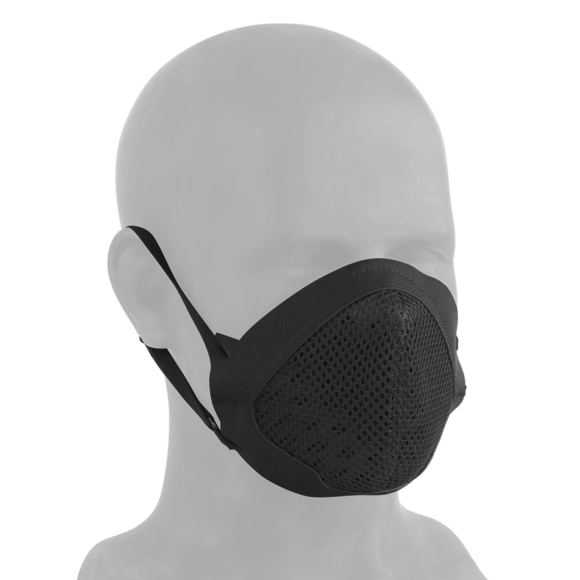 Máscara táctica de tiro MSK1, mascarilla de silicona plegable, protectora de media cara para entrenamiento de tiro, caza al aire libre 9