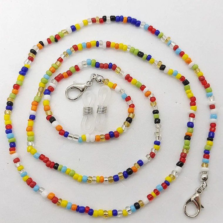 Cadenas de gafas de moda para mujer, cadenas de gafas de sol de cristal, soporte de cordón antideslizante para gafas, collar con cordón bohemio 7