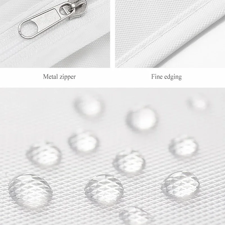 Funda antipolvo para colgar ropa, funda para vestido de novia, bolsa de almacenamiento para abrigo de traje, organizador de bolsas de ropa, organizador de ropa colgante para armario 15