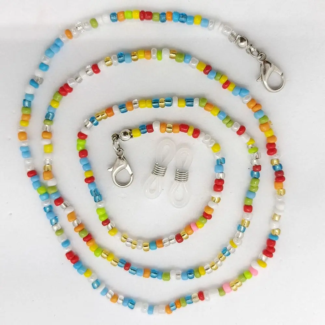 Cadenas de gafas de moda para mujer, cadenas de gafas de sol de cristal, soporte de cordón antideslizante para gafas, collar con cordón bohemio 16