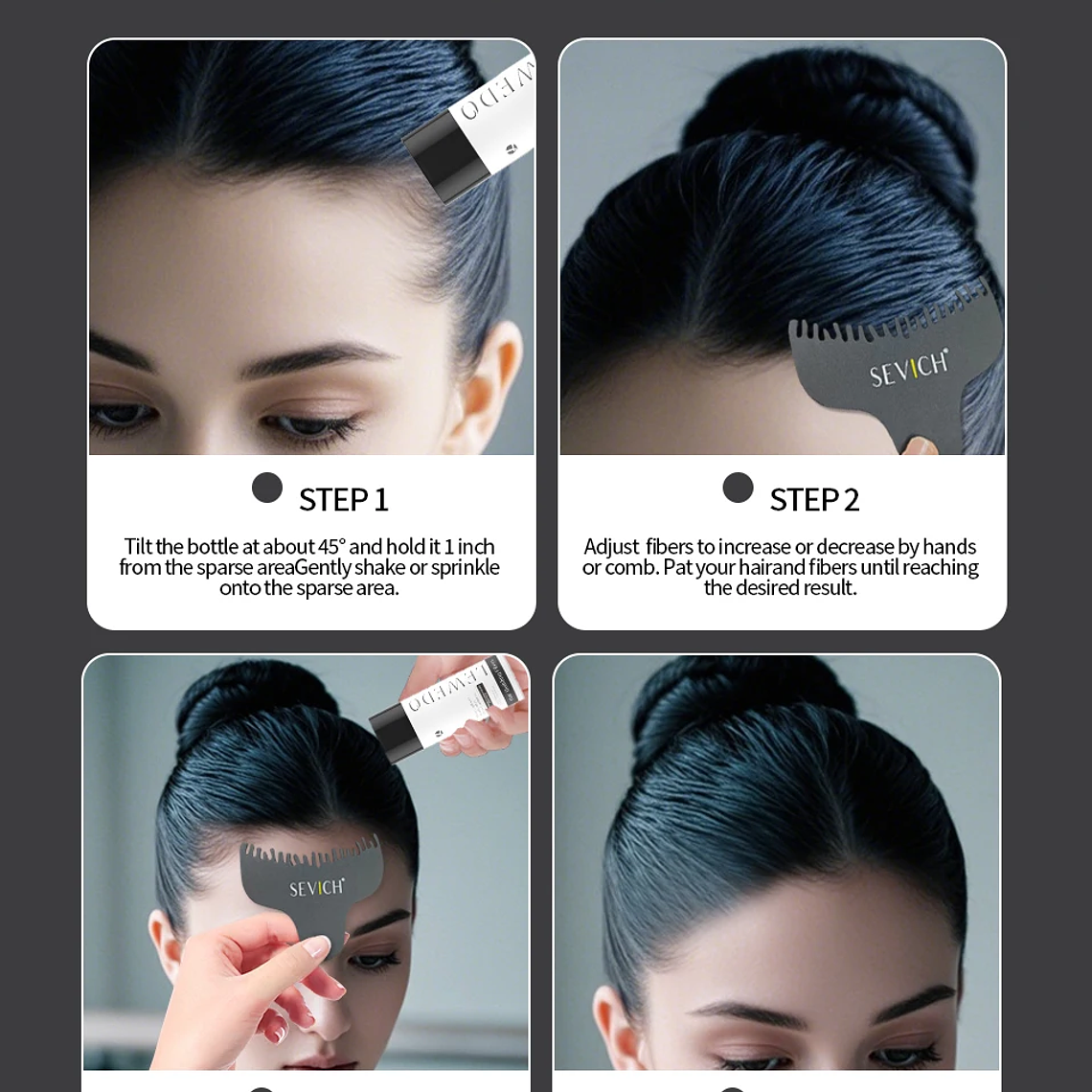 LEWEDO-polvo de fibra para el cabello, 25g, queratina, fibra para construcción del cabello, polvo para el crecimiento del cabello, polvo para peinar el cabello, producto para el crecimiento del cabel 19