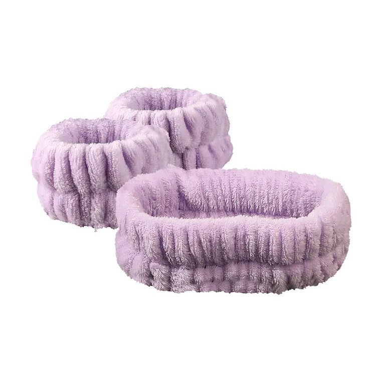 Diadema con lazo, conjunto de muñequera, toalla elástica suave para lavado de cara, ducha, maquillaje, Yoga, deportes, diadema para el cuidado de la piel para mujeres y niñas 14