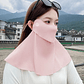Bufanda protectora solar transpirable para el cuello, mascarilla facial grande conectada, máscaras de protección solar de seda helada para niñas, versión de protección del cuello, nariz con fugas - thumbnail 26