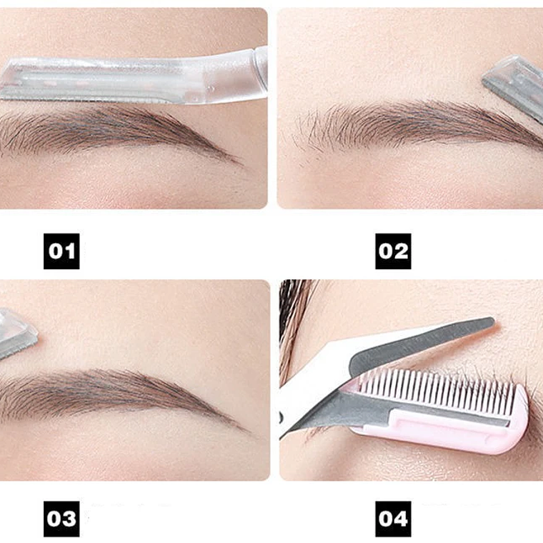 Cuchillo de recorte, maquinilla de afeitar para cejas, recortador de cejas seguro, antiarañazos, herramienta de afeitado de cejas, maquinilla de afeitar Facial, juego de herramientas de belleza para  21