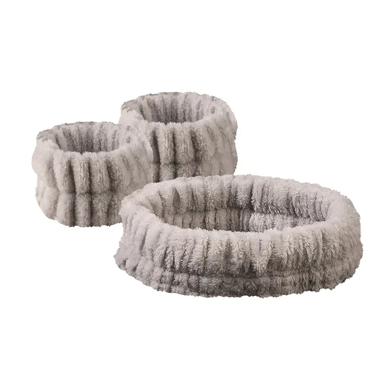 Diadema con lazo, conjunto de muñequera, toalla elástica suave para lavado de cara, ducha, maquillaje, Yoga, deportes, diadema para el cuidado de la piel para mujeres y niñas 17