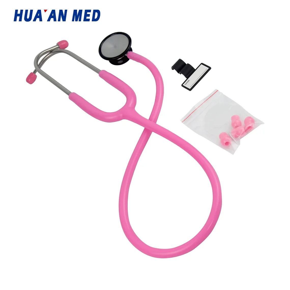 Hua an Med Medical Professional Stainless Steel Dual Head Stethoscope for Nurse and Doctor 3