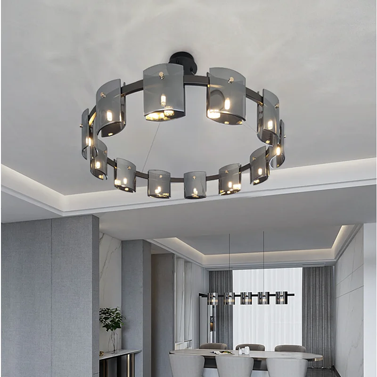Adjustable Height Nordic Restaurant Chandelier for Villa Creative Household Exhibition Hall Bedrooms Design for Contracted 4