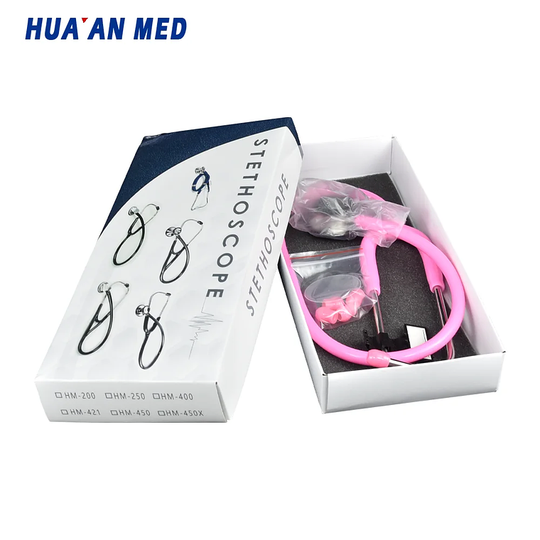 Hua an Med Medical Professional Stainless Steel Dual Head Stethoscope for Nurse and Doctor 6