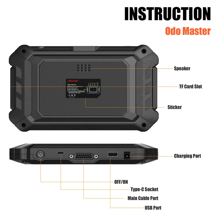 OBDSTAR ODOMASTER Read&Clear DTC Oil Reset OBD Scanner Diagnostic Tools Car OBDSTAR ODO MASTER for CHRYSLER &DODGE&JEEP PK X300M 6