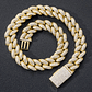 Hiphop 20mm Gold Plated Diamond Cuban Link Necklace Iced Out CZ Miami Cuban Chains for Men Women Hip Hop Jewelry - thumbnail 3
