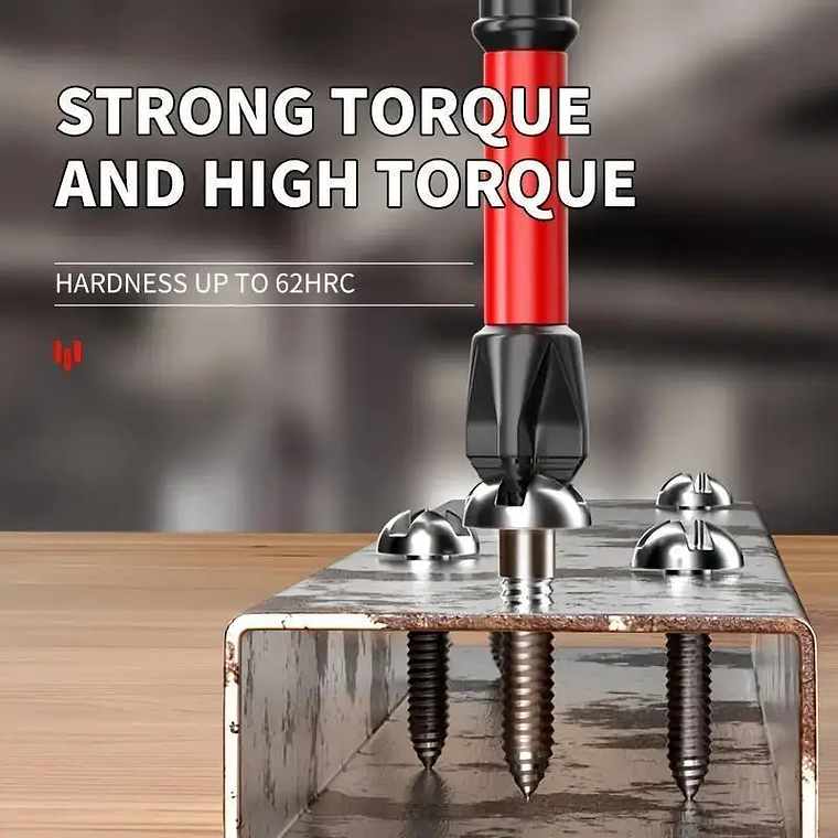 Juego de brocas magnéticas antideslizantes de 3/6/12 piezas, acero S2, brocas cruzadas y de impacto, adecuadas para conductores eléctricos y manuales 3