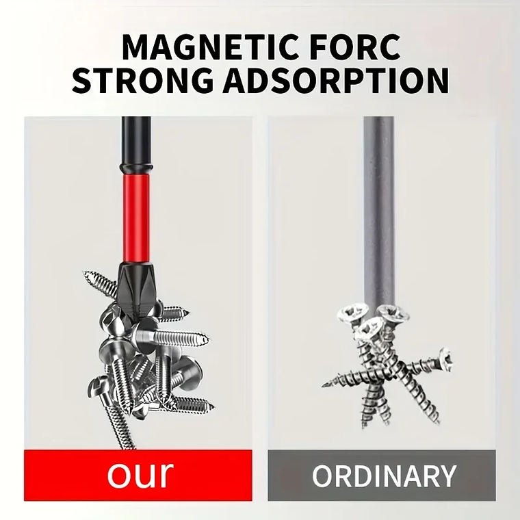Juego de brocas magnéticas antideslizantes de 3/6/12 piezas, acero S2, brocas cruzadas y de impacto, adecuadas para conductores eléctricos y manuales 5