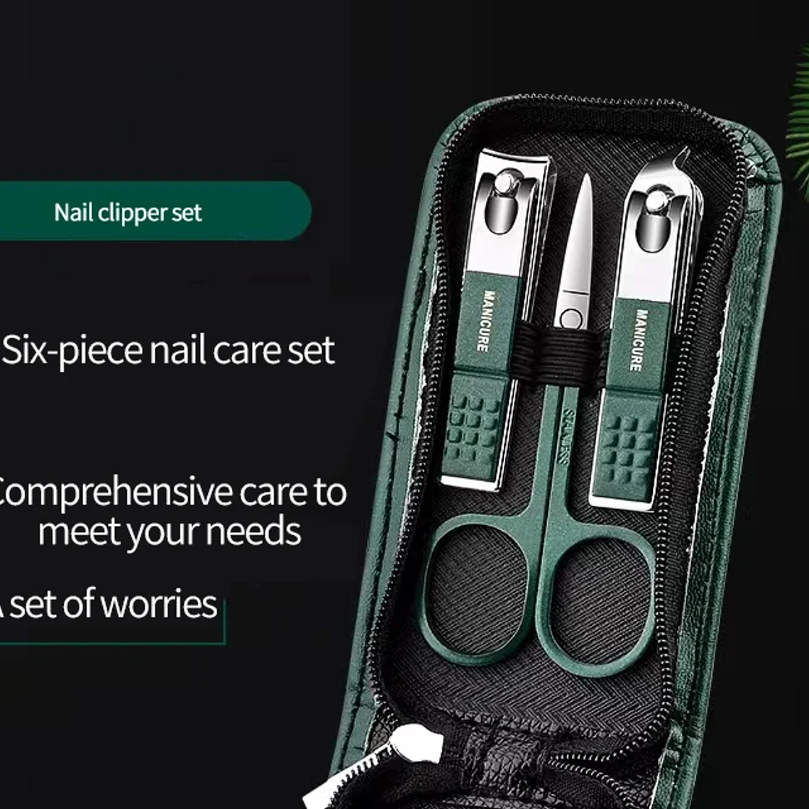 Juego de tijeras de uñas para hombre y mujer, cortaúñas especial de gama alta para el hogar, herramientas de belleza de manicura, 6 piezas portátiles para el hogar 9