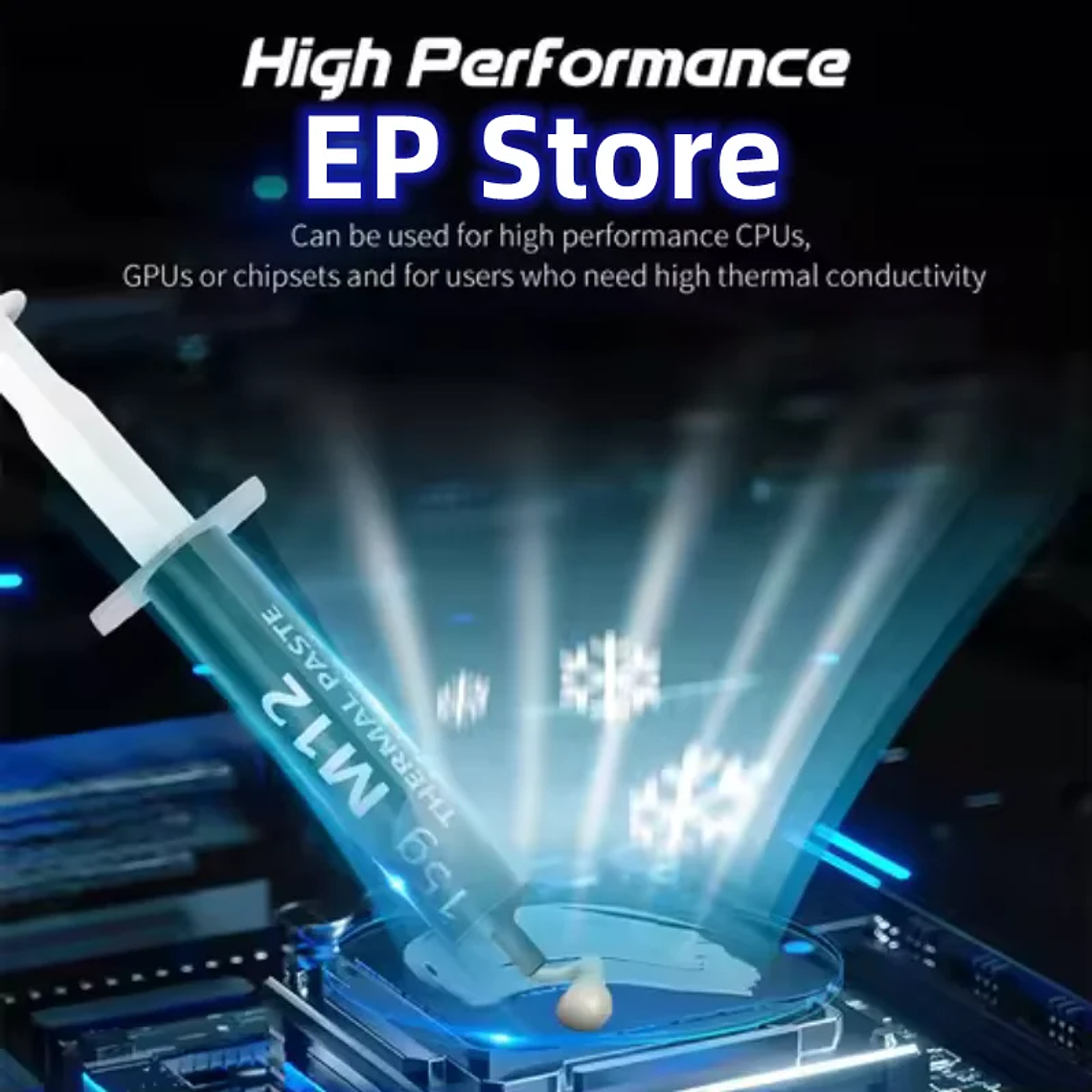 Pasta térmica EP, pasta de grasa conductora térmica de rendimiento 12,4 W/MK 1/4/8/15/30g para juegos, PC, PS5, CPU, refrigeración GPU 5