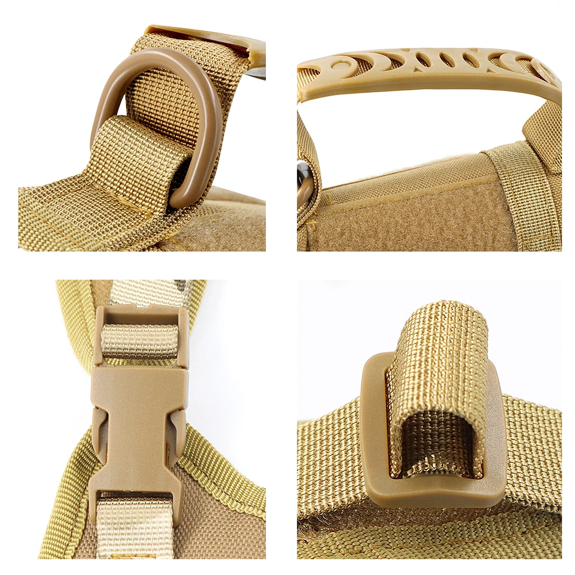 Arnés táctico para gatos con 9 parches, correas para chaleco para cachorros y perros pequeños con asa, arneses de entrenamiento, accesorios ajustables para mascotas 15