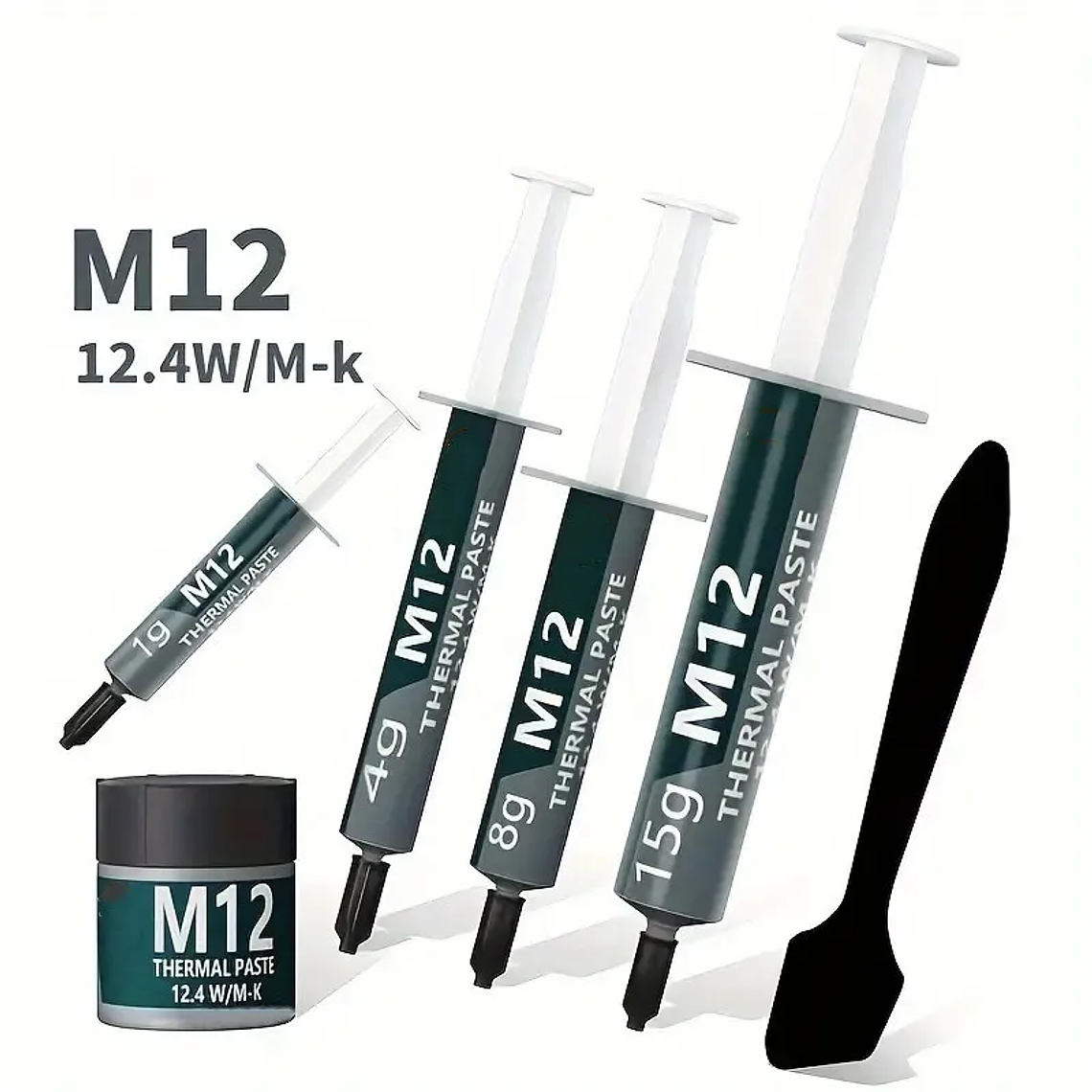 Pasta térmica EP, pasta de grasa conductora térmica de rendimiento 12,4 W/MK 1/4/8/15/30g para juegos, PC, PS5, CPU, refrigeración GPU 12