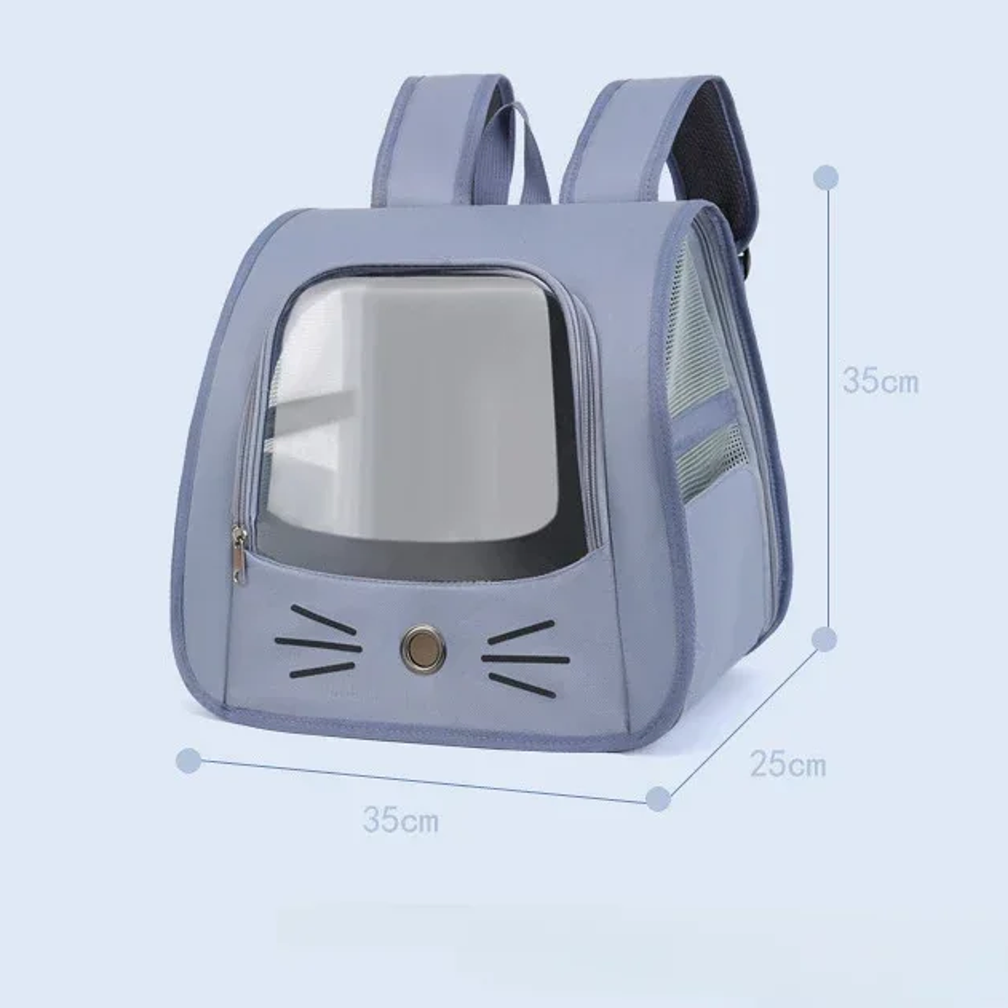 Bolsa de transporte para gatos, mochila para gatos, bolsa de hombro portátil transpirable para exteriores, portador de transporte para perros pequeños 10