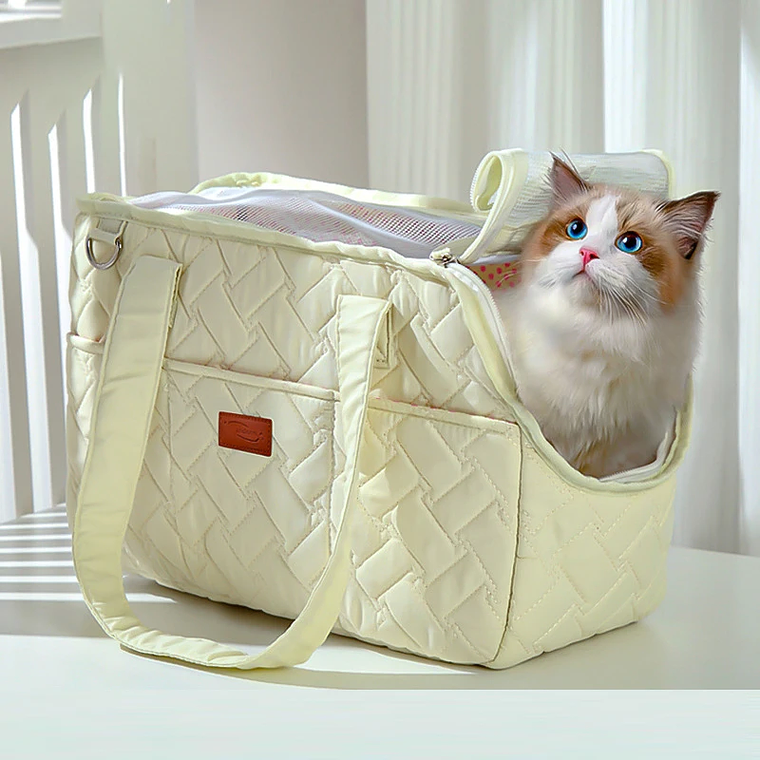 Bolsa de transporte para gatos, bolsa multifunción portátil sin Escape para mascotas, bolsa cruzada transpirable de gran capacidad, bolsa suave portátil zwq 11