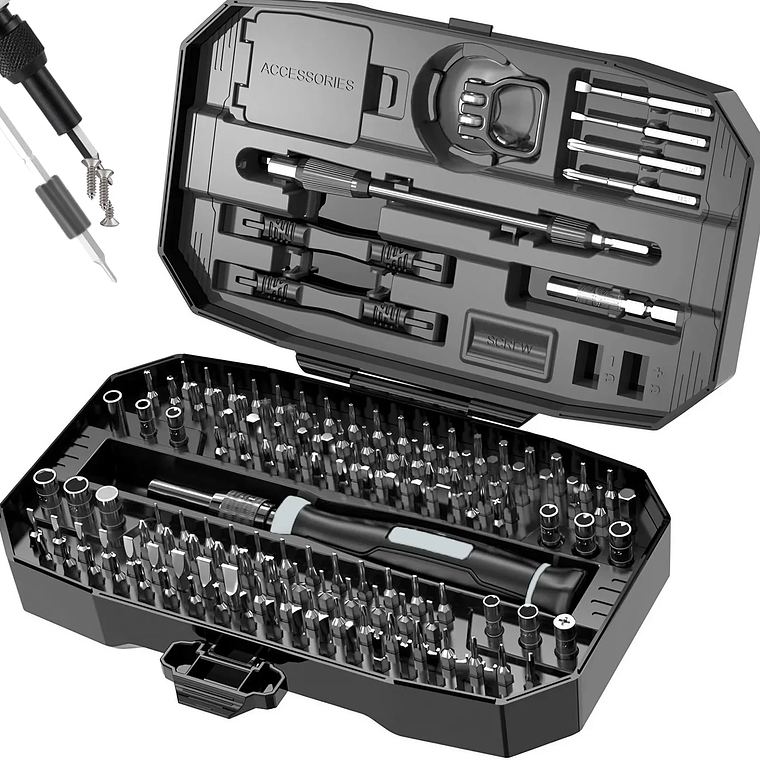 Juego de destornilladores de precisión para ordenador portátil, Kit de reparación profesional 152/25 en 1, T5, T6, Torx 10