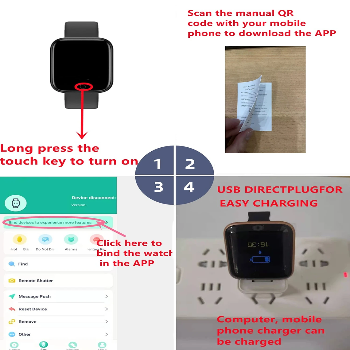 Reloj inteligente para hombre y mujer, pulsera con mensaje, Monitor de Fitness, regalo de cumpleaños, reloj electrónico para Android IOS 23