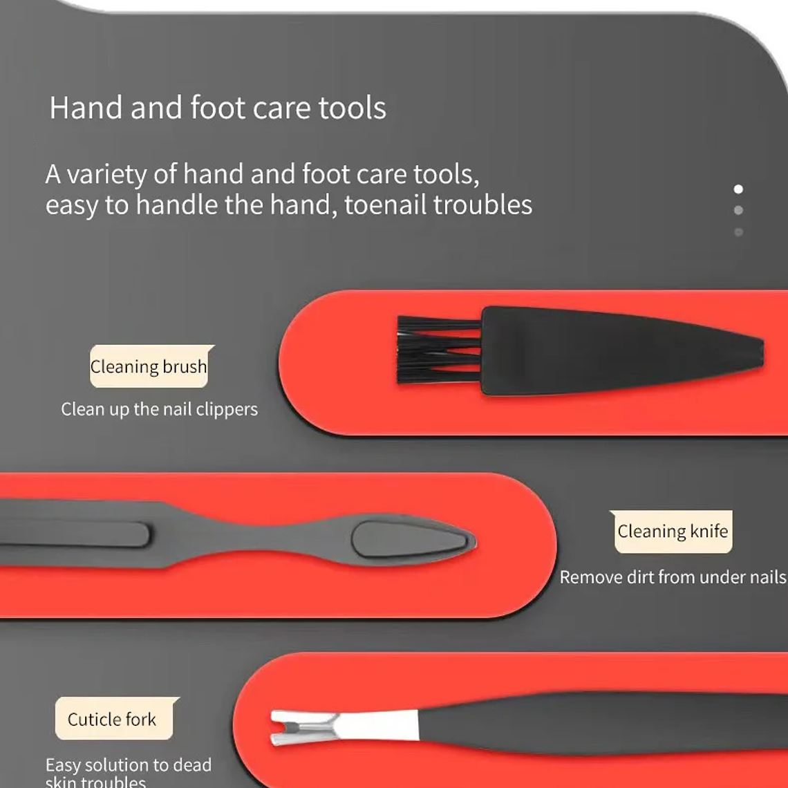 Juego de cortaúñas, herramientas de belleza prácticas, cortaúñas para manicura, cortaúñas, cuchillo para pedicura, cuchillo pelador de orejas, manicura de uñas T 21