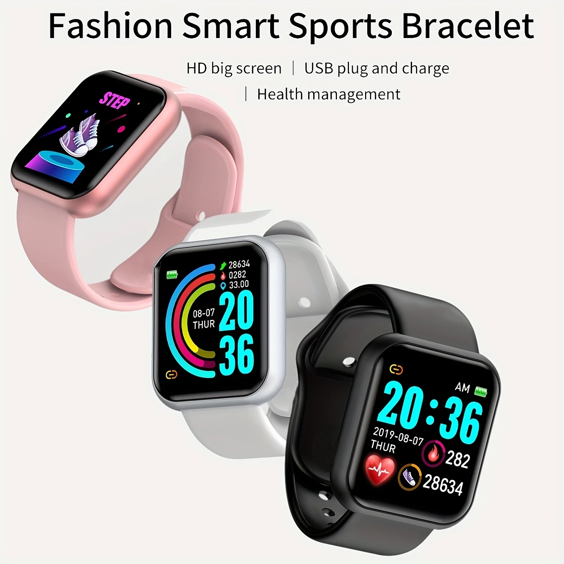 Reloj inteligente para hombre y mujer, pulsera con mensaje, Monitor de Fitness, regalo de cumpleaños, reloj electrónico para Android IOS 24