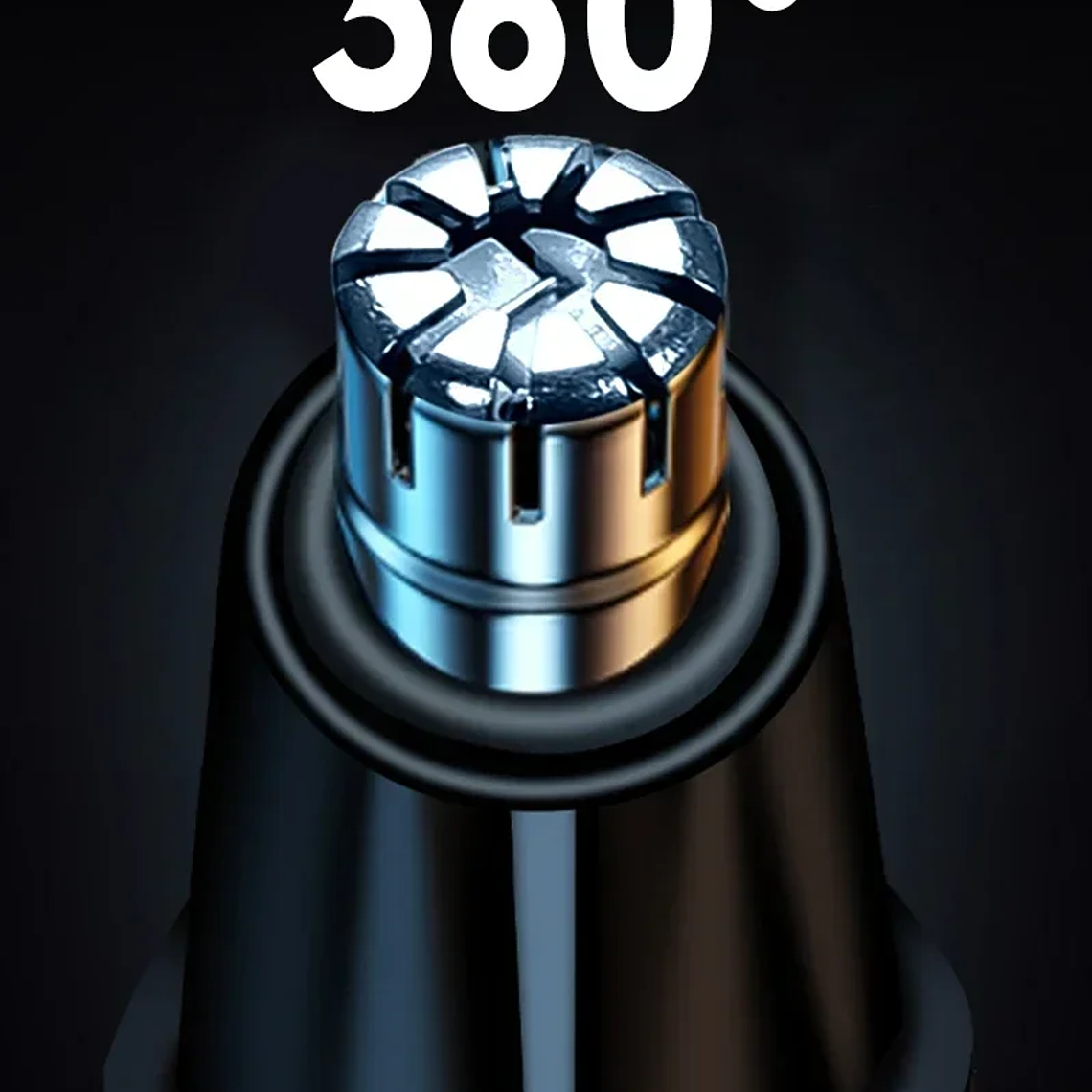 Cortadora de pelo eléctrica portátil 2 en 1 para hombres, cortadora de pelo para orejas y nariz, profesional, indolora, 2024 23