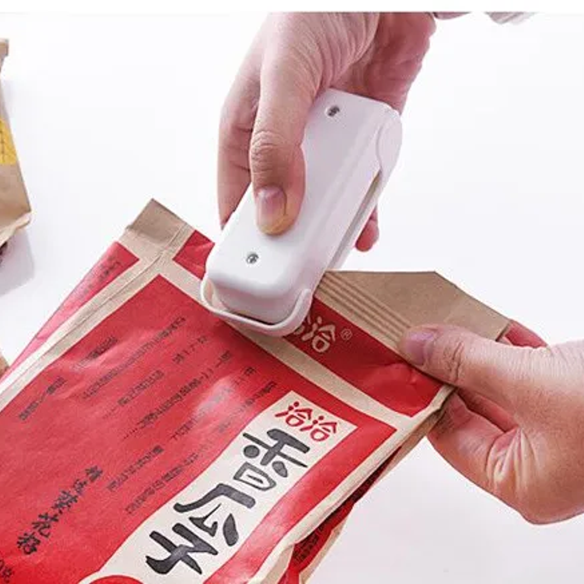 Mini máquina de sellado de bolsas Hea, sellador de paquetes, bolsas de plástico térmico para alimentos 13